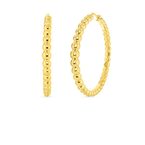 18KT Oro Classic Gold Hoop Earrings