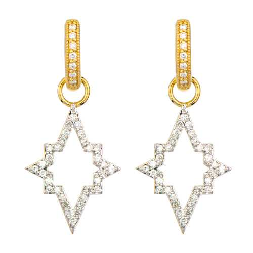 18KT Moroccan Open Frame Night Star Earring Charms
