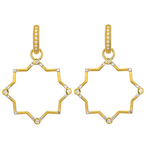 18KT Moroccan Open Star Earring Charms