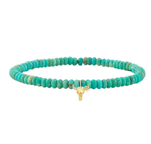 14KT Turquoise Bead Bracelet