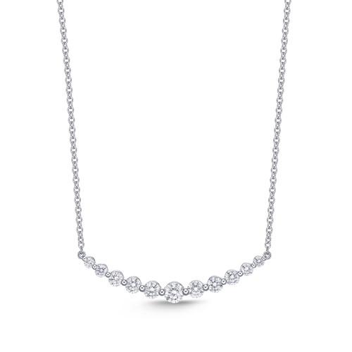 18KT Diamond Smile Necklace