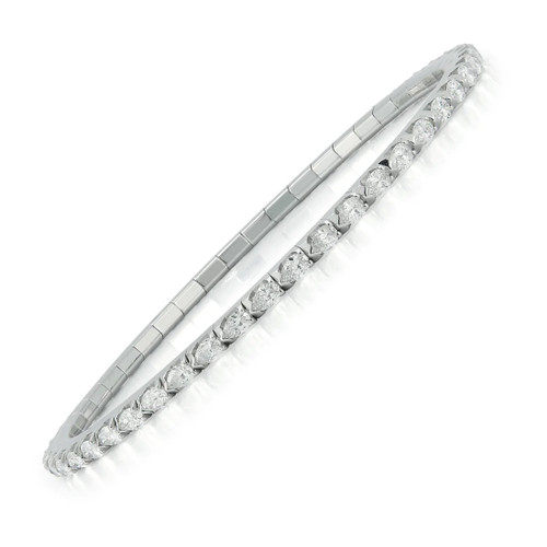 18K Extensible Pear Shaped Diamond Stretch Bracelet