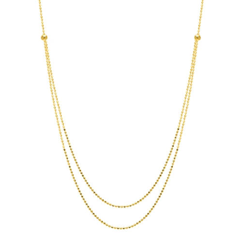 Double Strand Bead Chain Necklace