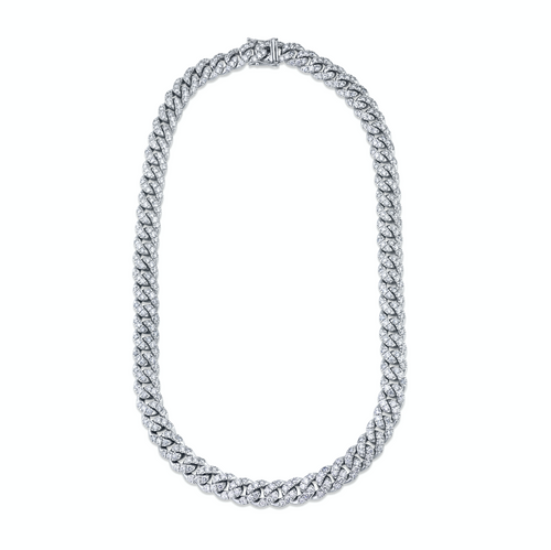 14KT Diamond Pave Curb Chain Necklace